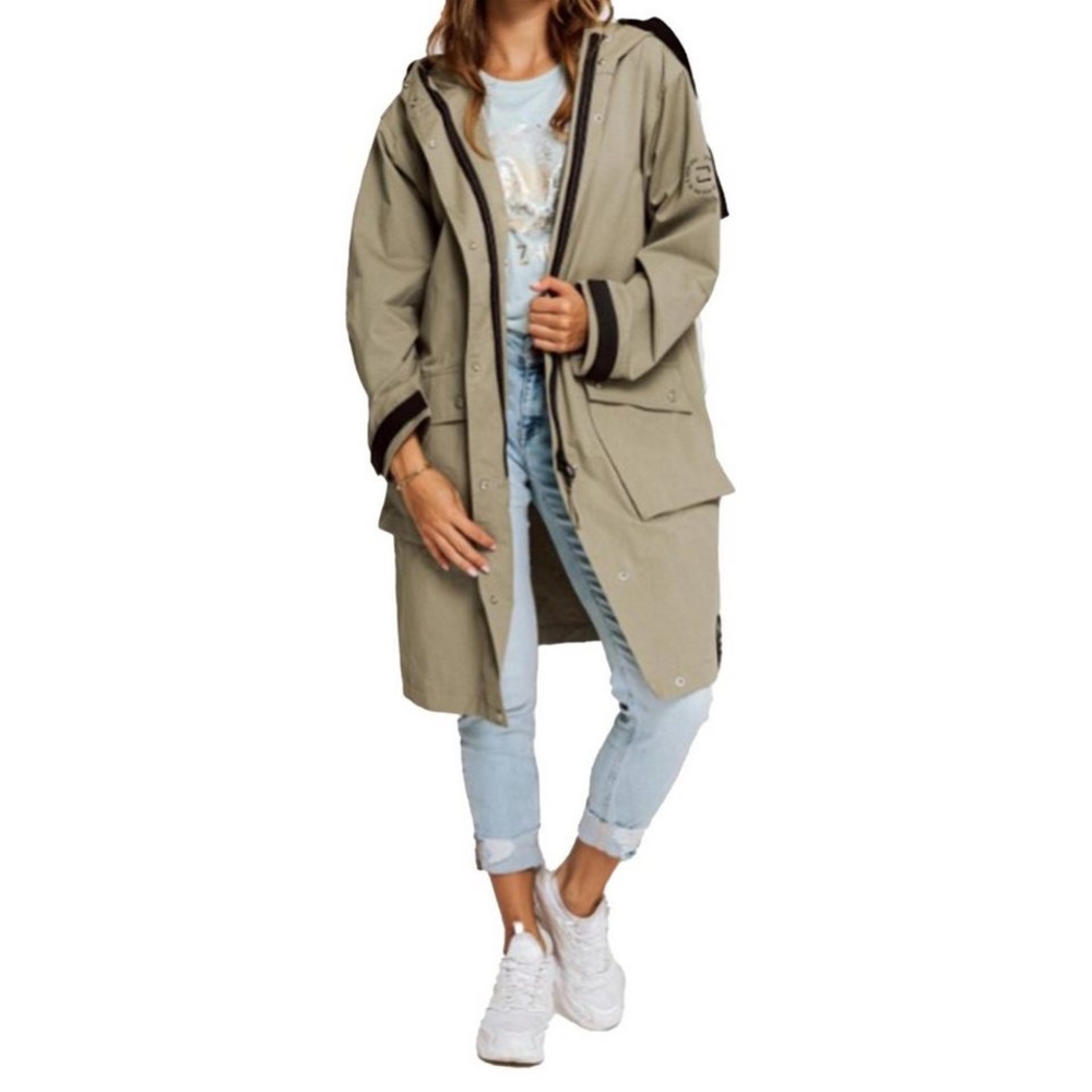 Zhrill Acadia Olive Green Army Hooded Jacket
